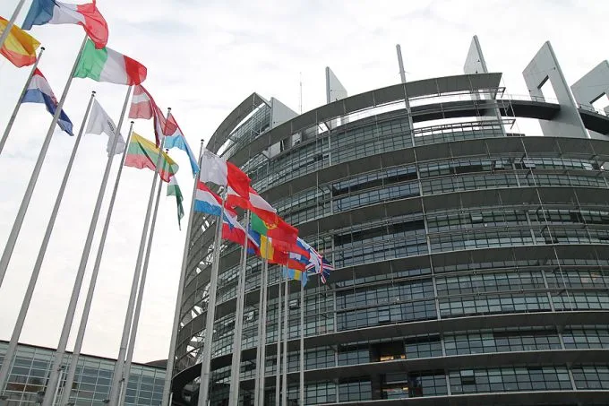 Europaparlamentets byggnad i Strasbourg.