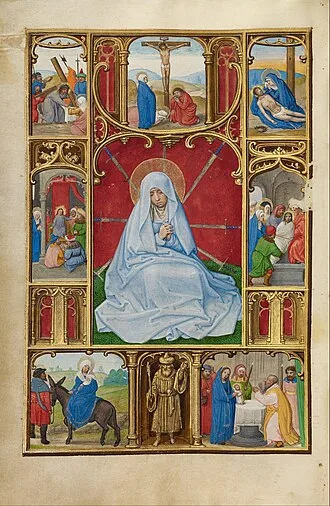 Jungfru Marie sju smärtor (miniatyr av Simon Bening, ca 1500)